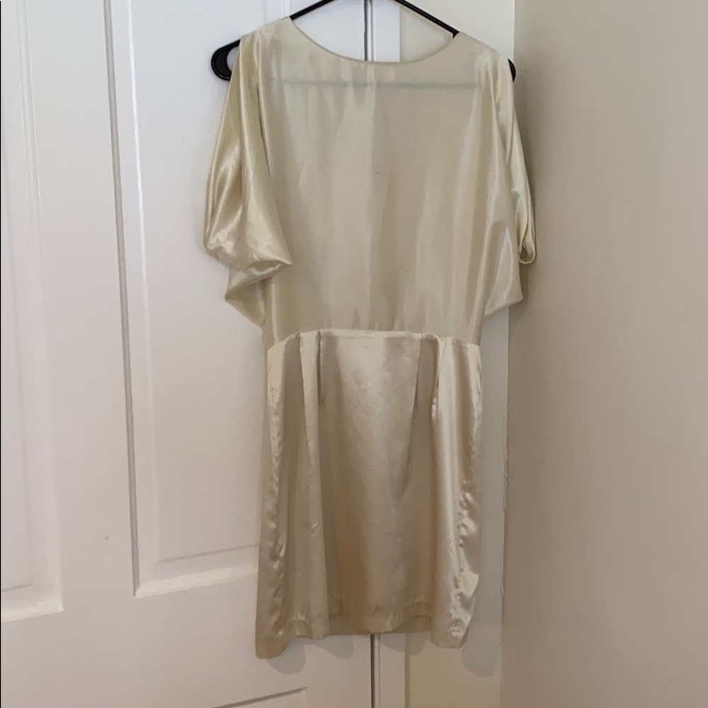 Satin Knee‎ Length Dress